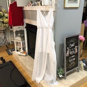 NEW Charlotte Russe Beach Boho Bridal Flowy Formal Wedding Dress